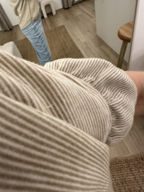Ruffle stripe top Azzurro - beige