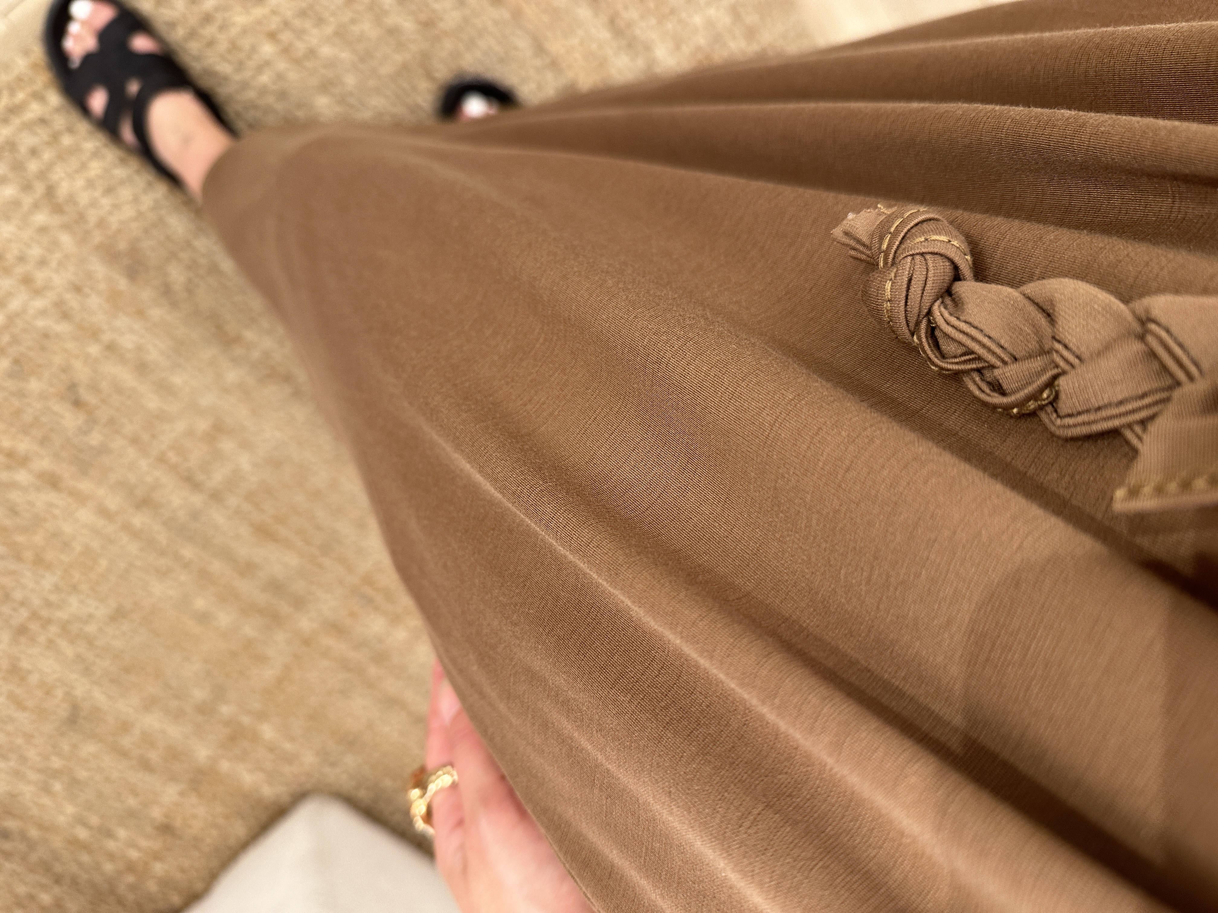 T-shirt split dress - brown