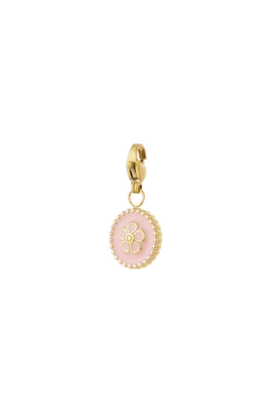 Flower jewelry charm - pink