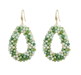 Beads earrings - green