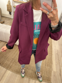 Oversized blazer Azzurro - prugna