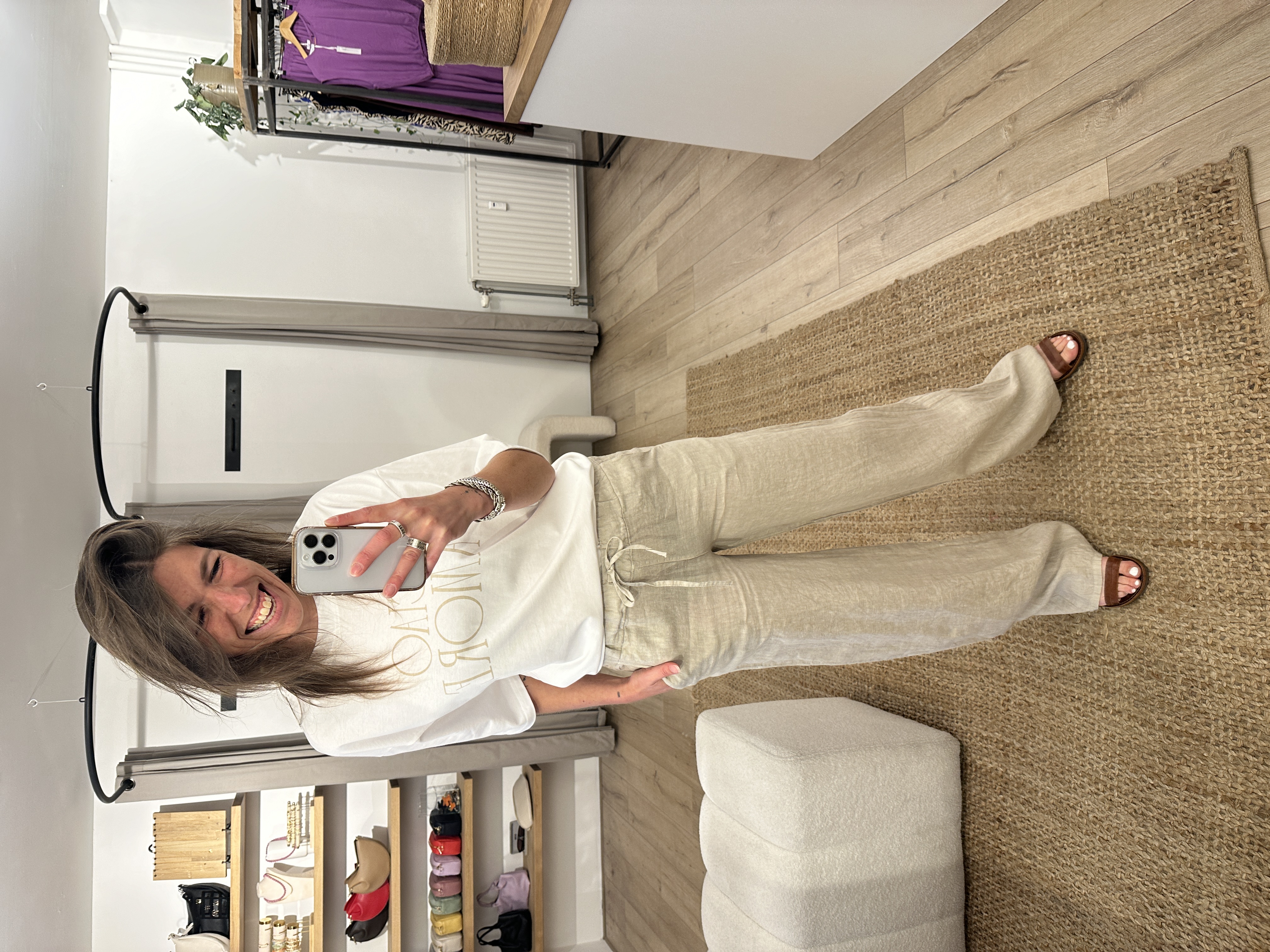 Linen pants - beige