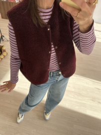 Teddy gilet - aubergine/bordeaux