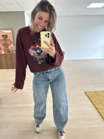 Eagle sweater pull - bordeaux