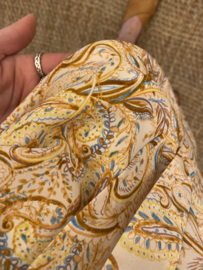 Paisley ceintuur dress Azzurro - beige