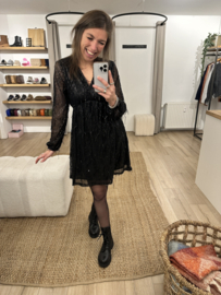 Paillet party dress Azzurro - black