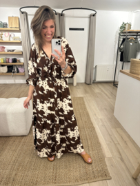 Print maxi dress Azzurro - cow