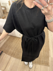 Soft long dress Azzurro - black