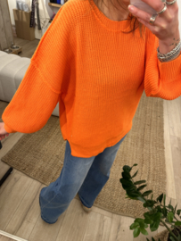 Knitted pull Azzurro - orange
