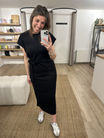 Knot short dress - black