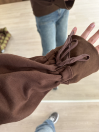 Bow cotton sweater Azzurro - dark brown