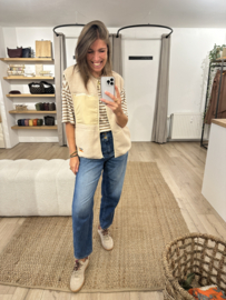 Teddy pocket gilet Azzurro - beige