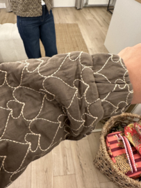 Heart jacket Azzurro - brown/taupe