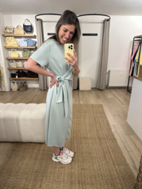 Knot long dress - mint