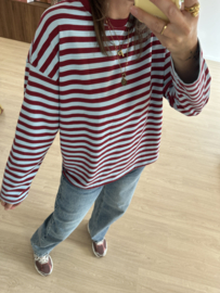 Stripe longsleeve - bordeaux/blue light