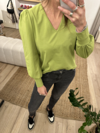 Comfy puff longsleeve Azzurro - green