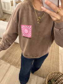 Soleil sweater pull - washed brown