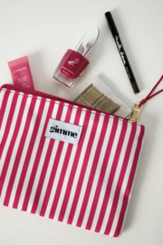 Toilet bag - stripe fuchsia