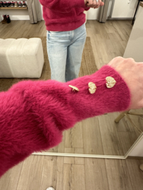 Fluff pull Azzurro - pink