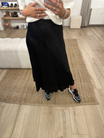 Satinlook skirt - black