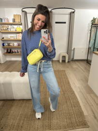 Leather classic crossbody - yellow