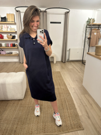 Polo pocket dress - dark blue