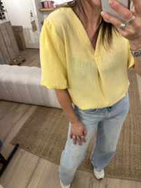 Puff V-tee Azzurro - yellow
