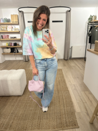Dip dye tee Azzurro - lila
