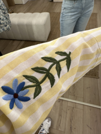 Stripe print blouse - yellow