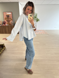 Basic oversized blouse Azzurro - blue light