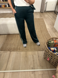 Stripe pants Azzurro - dark green