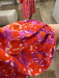 Print butterfly dress Azzurro - red