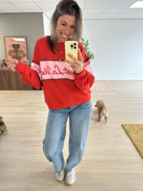 La vie sweater - red/pink light