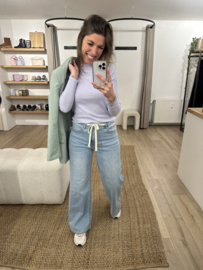 New york longsleeve Azzurro - lila
