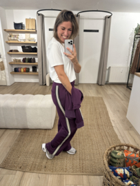 Stripe pants Azzurro - purple
