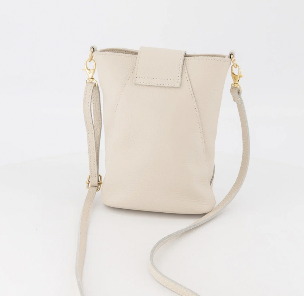 Leather kendra bag - naturel