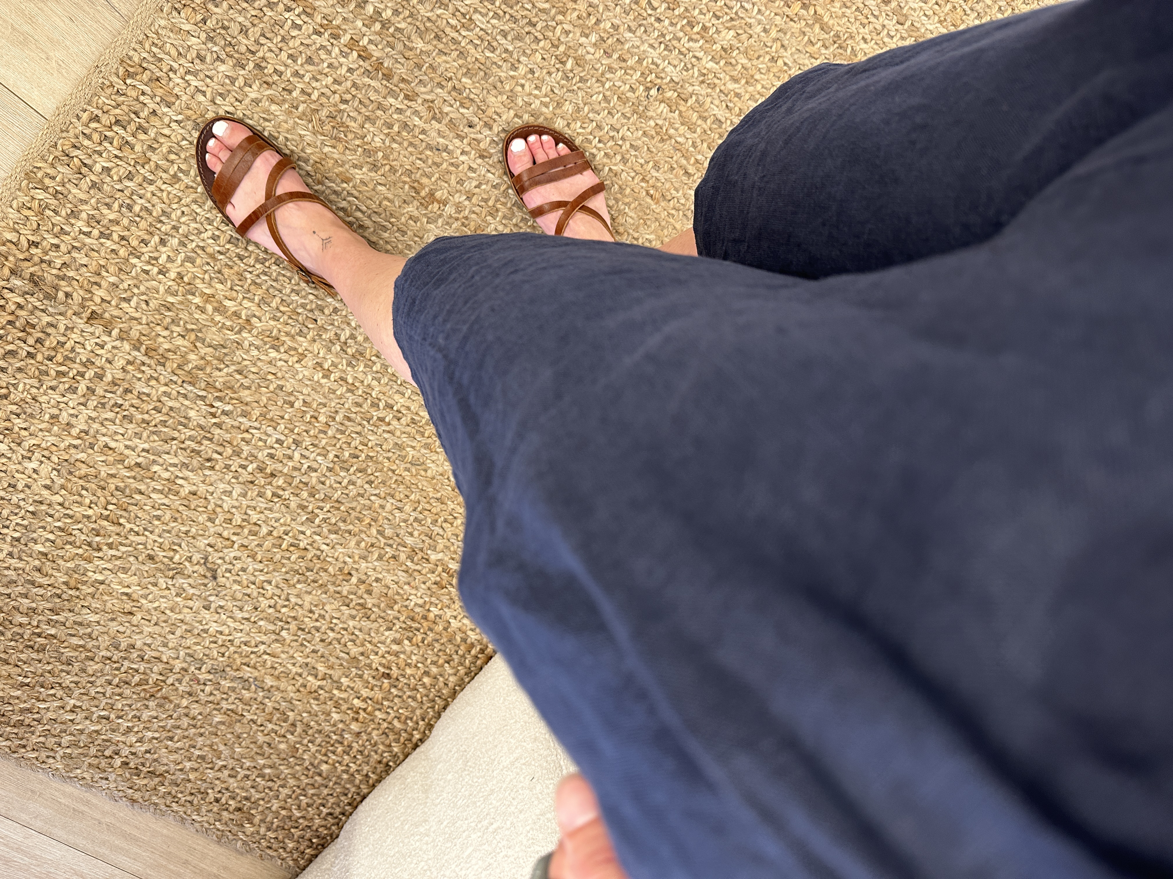 Linen set Ambika - dark blue