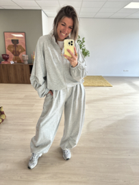 Soft zipper cord set - grey