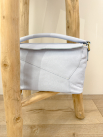 Leather crossbody handbag - light blue