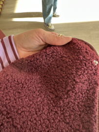 Teddy gilet - aubergine/bordeaux