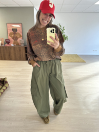 Panter jog sweater Azzurro - camel
