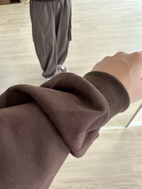 Sportive text jog sweater Azzurro - brown