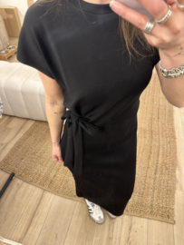 Knot short dress - black