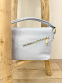 Leather crossbody handbag - light blue