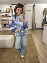 Print bomber Azzurro - blue/purple