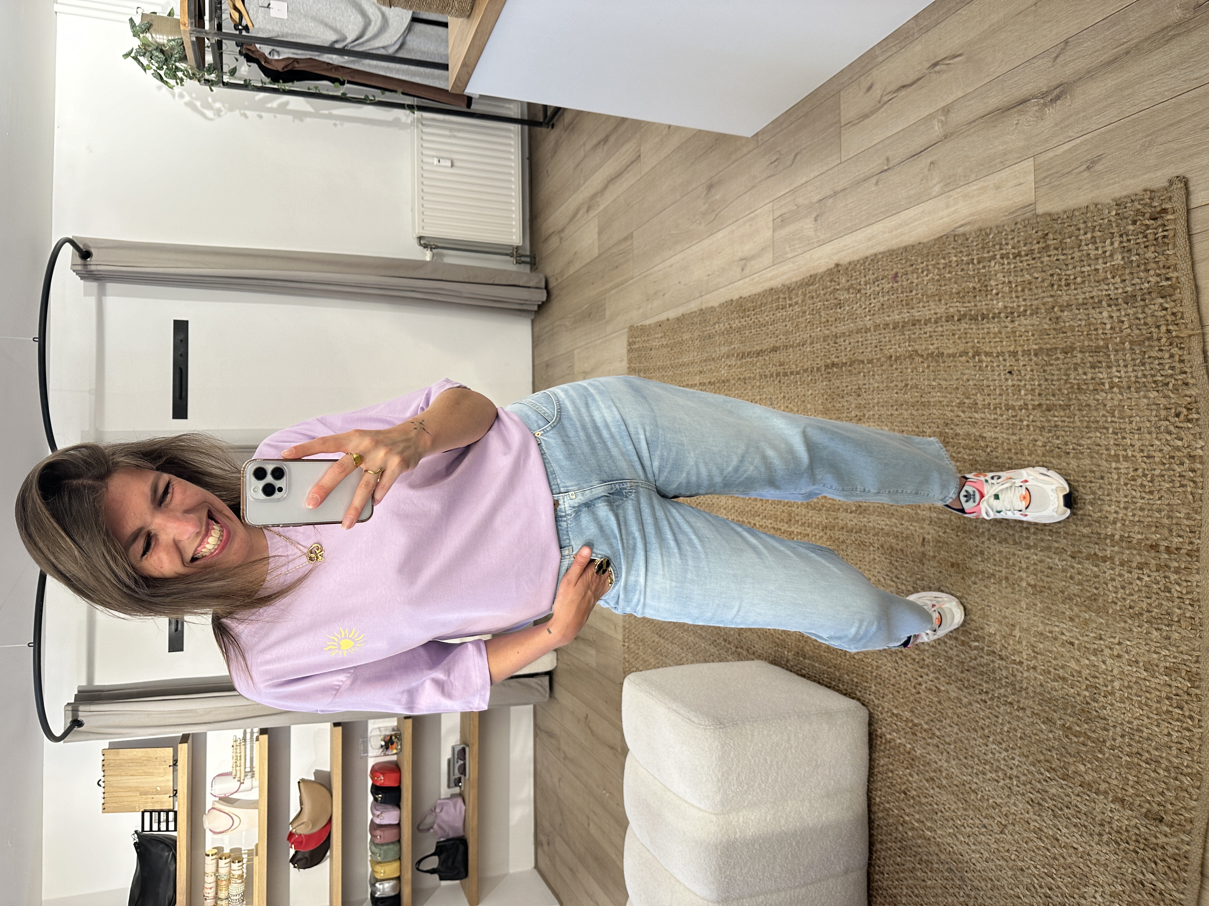 Sun back tee Azzurro - lila