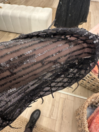Paillet party dress Azzurro - black