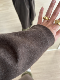 Autumn mantel long jacket - brown