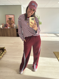 Stripe sweat pants Azzurro - bordeaux/blue light