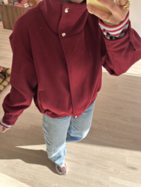 Autumn mantel short jacket - bordeaux